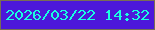 文字の大きさ：1、枠の色：786d54、背景の色：4c17da、文字の色：19fee0 無料ブログパーツのブログ時計