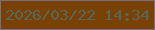 文字の大きさ：5、枠の色：787081、背景の色：7a4104、文字の色：57685b 無料ブログパーツのブログ時計