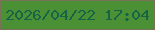 文字の大きさ：3、枠の色：787157、背景の色：4c9035、文字の色：166446 無料ブログパーツのブログ時計