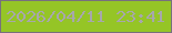 文字の大きさ：4、枠の色：78717d、背景の色：95c526、文字の色：a7a7ac 無料ブログパーツのブログ時計