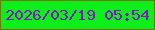 文字の大きさ：3、枠の色：78720e、背景の色：0cef1a、文字の色：8511c9 無料ブログパーツのブログ時計