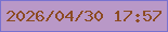 文字の大きさ：1、枠の色：7872cf、背景の色：b998c7、文字の色：8c4b23 無料ブログパーツのブログ時計