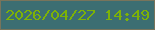 文字の大きさ：5、枠の色：78745b、背景の色：3c6e72、文字の色：7db206 無料ブログパーツのブログ時計