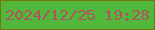 文字の大きさ：4、枠の色：78750a、背景の色：52b83b、文字の色：b25261 無料ブログパーツのブログ時計