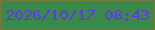 文字の大きさ：3、枠の色：787638、背景の色：398949、文字の色：6236ed 無料ブログパーツのブログ時計