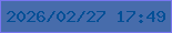 文字の大きさ：2、枠の色：7876f0、背景の色：476cab、文字の色：024f96 無料ブログパーツのブログ時計