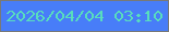 文字の大きさ：3、枠の色：787977、背景の色：487df8、文字の色：58ddbd 無料ブログパーツのブログ時計