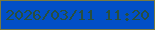 文字の大きさ：3、枠の色：787a3f、背景の色：014fc7、文字の色：284f3e 無料ブログパーツのブログ時計