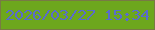 文字の大きさ：1、枠の色：787a44、背景の色：6da71d、文字の色：596bce 無料ブログパーツのブログ時計