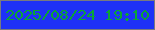 文字の大きさ：5、枠の色：787a80、背景の色：1e31f7、文字の色：0ba435 無料ブログパーツのブログ時計