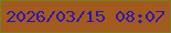 文字の大きさ：5、枠の色：787e1d、背景の色：a25a1f、文字の色：2e17ae 無料ブログパーツのブログ時計