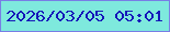 文字の大きさ：3、枠の色：787ee5、背景の色：7ee9dd、文字の色：1517b9 無料ブログパーツのブログ時計