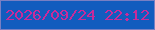 文字の大きさ：3、枠の色：787fc3、背景の色：125cbe、文字の色：c82b9a 無料ブログパーツのブログ時計