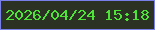 文字の大きさ：2、枠の色：787fe9、背景の色：2b3224、文字の色：4de337 無料ブログパーツのブログ時計