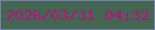 文字の大きさ：4、枠の色：7881b3、背景の色：436751、文字の色：bd0c84 無料ブログパーツのブログ時計