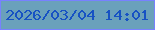 文字の大きさ：5、枠の色：7881fe、背景の色：6aa1bb、文字の色：1752c3 無料ブログパーツのブログ時計