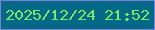 文字の大きさ：1、枠の色：7882db、背景の色：046987、文字の色：7be865 無料ブログパーツのブログ時計