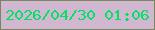 文字の大きさ：1、枠の色：788661、背景の色：d2b7d0、文字の色：02e066 無料ブログパーツのブログ時計