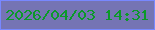 文字の大きさ：1、枠の色：7888ff、背景の色：7574b4、文字の色：0b9929 無料ブログパーツのブログ時計