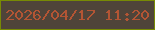 文字の大きさ：2、枠の色：788a04、背景の色：4f4439、文字の色：b35534 無料ブログパーツのブログ時計