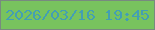 文字の大きさ：4、枠の色：788a7f、背景の色：78c35e、文字の色：439fb3 無料ブログパーツのブログ時計