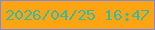 文字の大きさ：5、枠の色：788ae1、背景の色：fca412、文字の色：39b8a3 無料ブログパーツのブログ時計