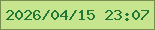 文字の大きさ：1、枠の色：788d4e、背景の色：c7e58f、文字の色：217735 無料ブログパーツのブログ時計