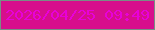 文字の大きさ：5、枠の色：788d85、背景の色：d70e8c、文字の色：e801d9 無料ブログパーツのブログ時計