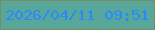 文字の大きさ：3、枠の色：788e60、背景の色：59a69a、文字の色：278bfd 無料ブログパーツのブログ時計