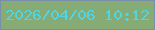 文字の大きさ：1、枠の色：788ea9、背景の色：86ab74、文字の色：4ed6e5 無料ブログパーツのブログ時計