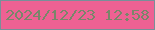 文字の大きさ：4、枠の色：788f99、背景の色：ee6193、文字の色：79866a 無料ブログパーツのブログ時計