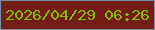 文字の大きさ：5、枠の色：788fa6、背景の色：731d16、文字の色：7fbd08 無料ブログパーツのブログ時計
