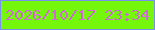 文字の大きさ：4、枠の色：7891ef、背景の色：74f70b、文字の色：d068d7 無料ブログパーツのブログ時計