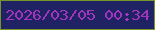 文字の大きさ：4、枠の色：789326、背景の色：1f2364、文字の色：a334be 無料ブログパーツのブログ時計
