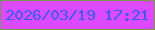 文字の大きさ：5、枠の色：789849、背景の色：dd4afd、文字の色：355df7 無料ブログパーツのブログ時計