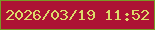 文字の大きさ：3、枠の色：789926、背景の色：ad1234、文字の色：ddd96a 無料ブログパーツのブログ時計