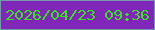 文字の大きさ：4、枠の色：7899ad、背景の色：8026b8、文字の色：36e21c 無料ブログパーツのブログ時計