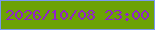 文字の大きさ：2、枠の色：7899f1、背景の色：6ca205、文字の色：9121cc 無料ブログパーツのブログ時計