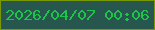 文字の大きさ：5、枠の色：789a00、背景の色：27564f、文字の色：1cc548 無料ブログパーツのブログ時計