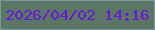 文字の大きさ：2、枠の色：789b9c、背景の色：5c7666、文字の色：6718dd 無料ブログパーツのブログ時計