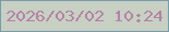 文字の大きさ：2、枠の色：789caa、背景の色：c8d0c3、文字の色：b482a6 無料ブログパーツのブログ時計