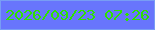 文字の大きさ：5、枠の色：789df4、背景の色：6875fc、文字の色：2fe201 無料ブログパーツのブログ時計