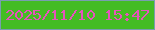 文字の大きさ：5、枠の色：789eaf、背景の色：43bc23、文字の色：e453bc 無料ブログパーツのブログ時計