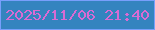 文字の大きさ：1、枠の色：789ffb、背景の色：3484bf、文字の色：d96bd3 無料ブログパーツのブログ時計
