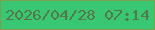 文字の大きさ：3、枠の色：78a14c、背景の色：39c774、文字の色：547949 無料ブログパーツのブログ時計