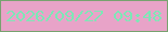 文字の大きさ：2、枠の色：78a26f、背景の色：e8a3c8、文字の色：7de7b6 無料ブログパーツのブログ時計