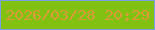 文字の大きさ：2、枠の色：78a2e5、背景の色：82c012、文字の色：da9c38 無料ブログパーツのブログ時計