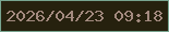 文字の大きさ：5、枠の色：78a48f、背景の色：26210e、文字の色：a38a7f 無料ブログパーツのブログ時計