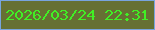 文字の大きさ：5、枠の色：78a4de、背景の色：667033、文字の色：41ef25 無料ブログパーツのブログ時計