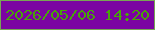 文字の大きさ：5、枠の色：78a554、背景の色：7b04a2、文字の色：47a509 無料ブログパーツのブログ時計